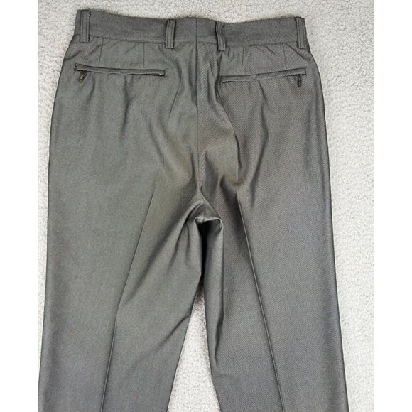 Versace Pants Women 29x32 Gray Black Flat Front Dress Slacks Work Casual - Picture 3 of 16